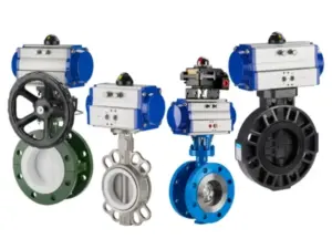 actuated butterfly valve