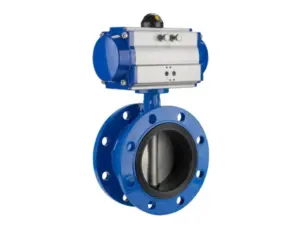 actuated butterfly valve