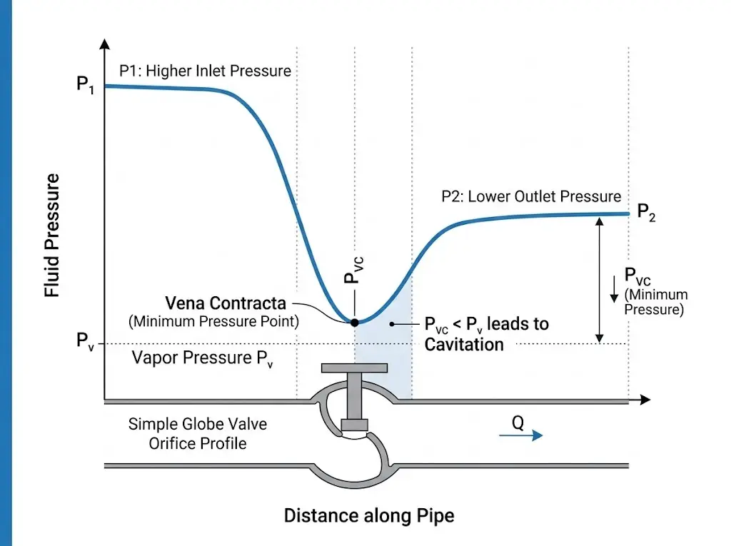Vena Contracta Pressure Curve