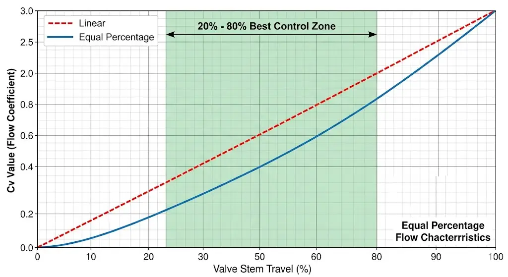 Valve Flow Characteristic Curves