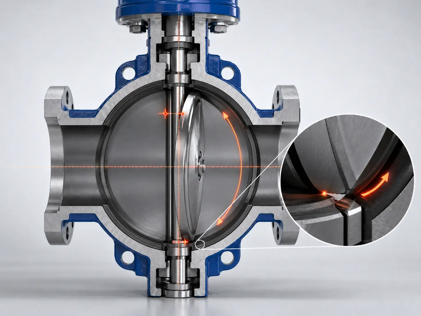 Double Offset Butterfly Valve Cam-Action