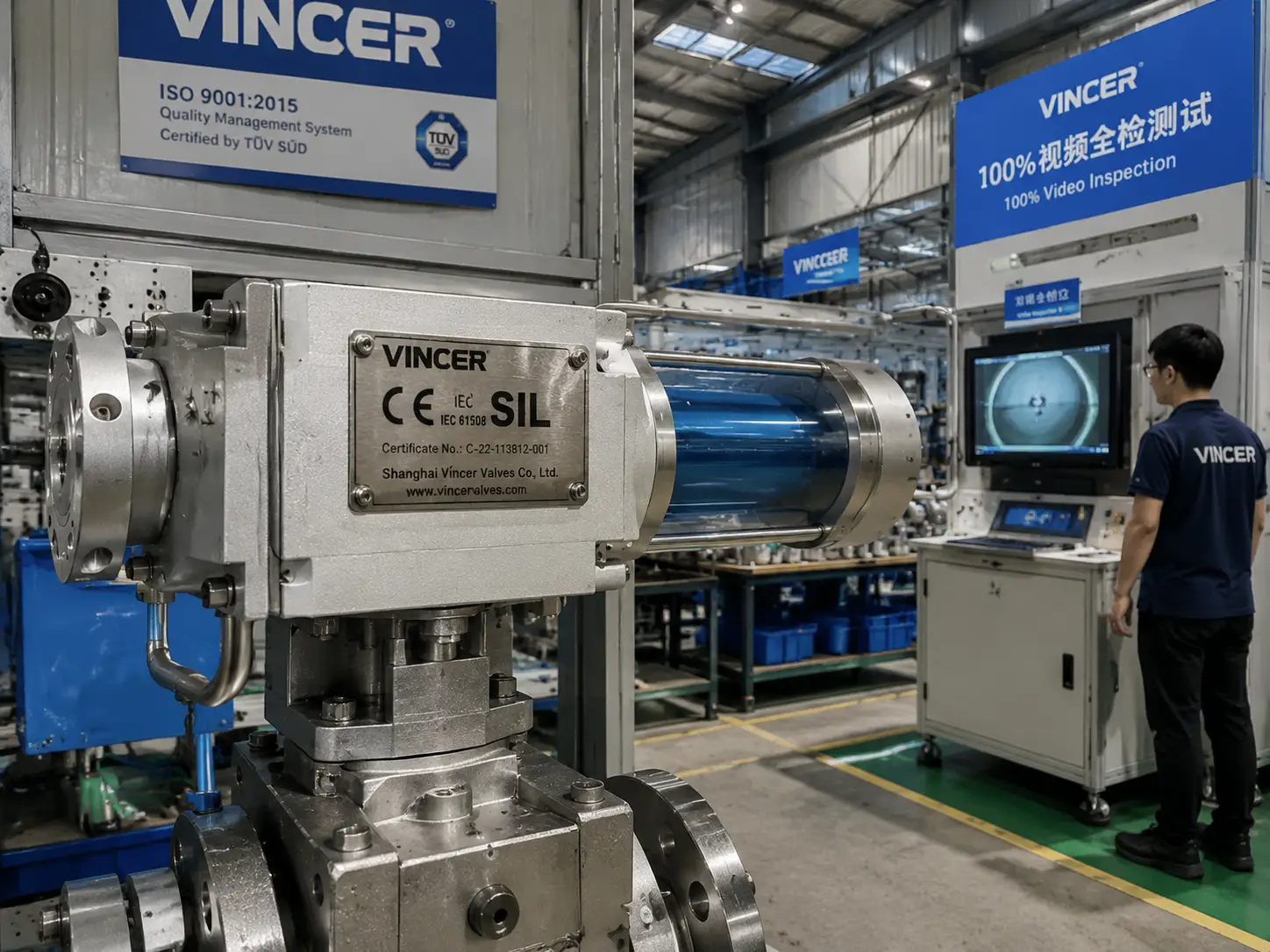VINCER Valve Quality Control and SIL Certification Inspection