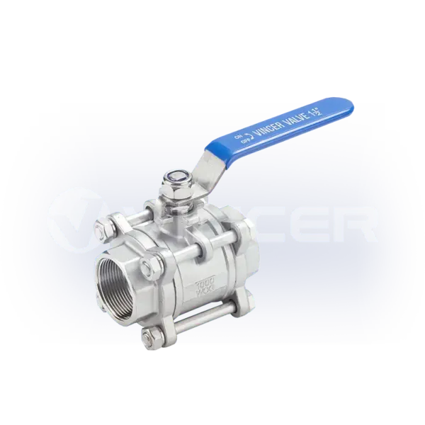 3-piece threaded ball valve - VINCER