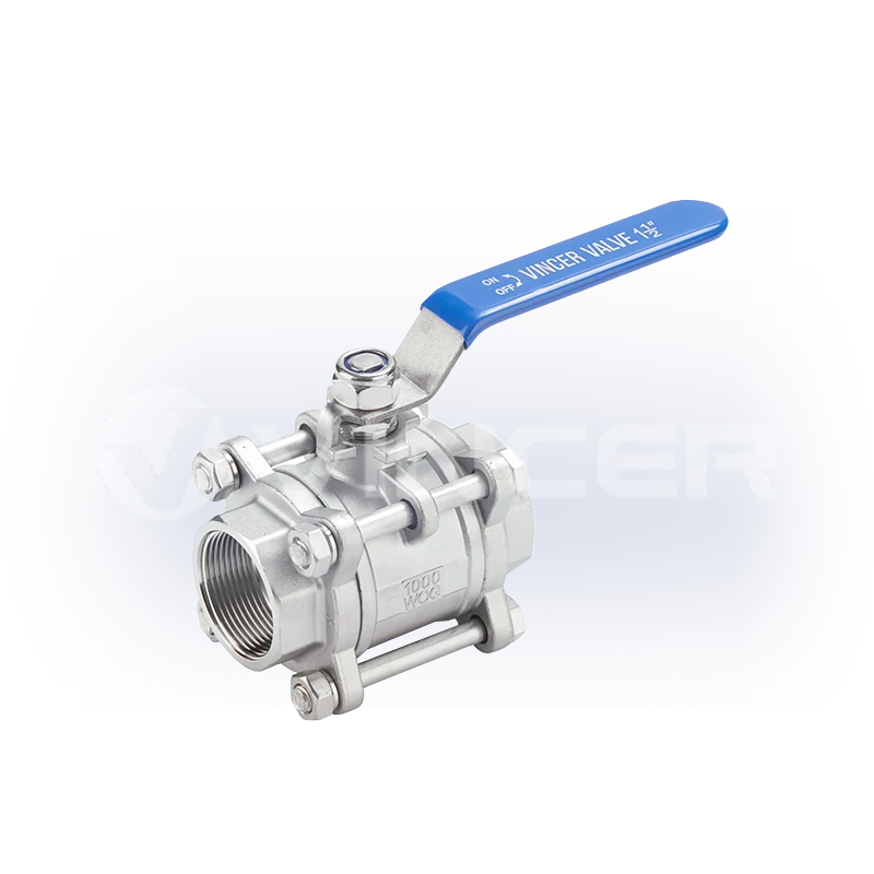 3-piece threaded ball valve - VINCER