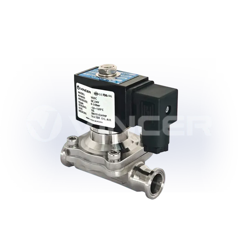 Válvula solenoide sanitaria de acero inoxidable VSSC - VINCER