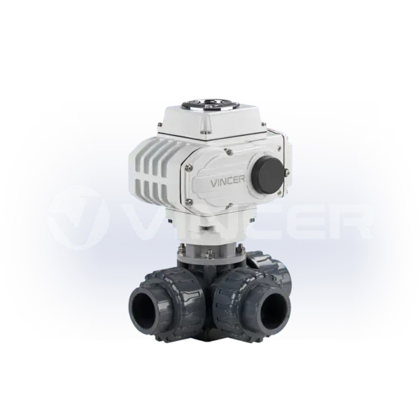 Electric 3-Way True-Union Socket Ball Valve - VINCER