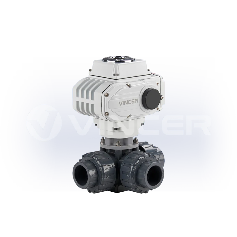 Electric 3-Way True-Union Socket Ball Valve - VINCER