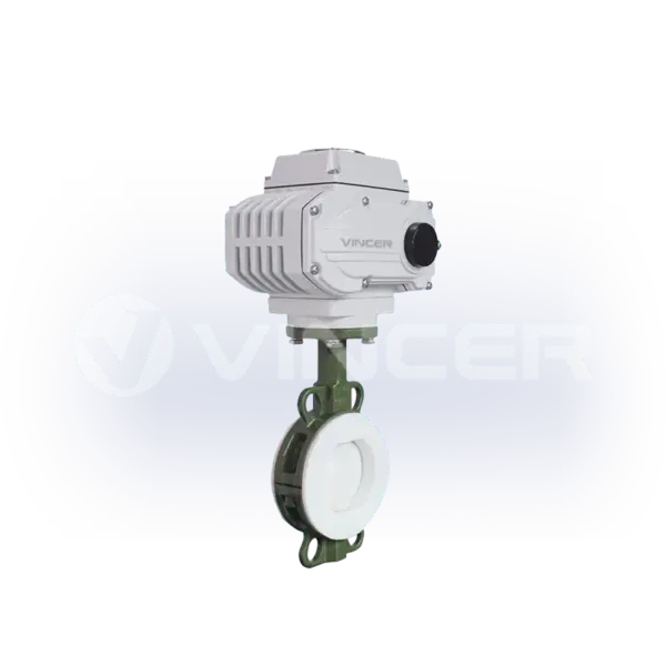 Electric PTFE-Lined Wafer Butterfly Valve - VINCER