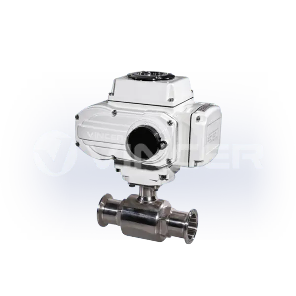 Electric Sanitary 2-Way Tri-Clamp Ball Valve - VINCER