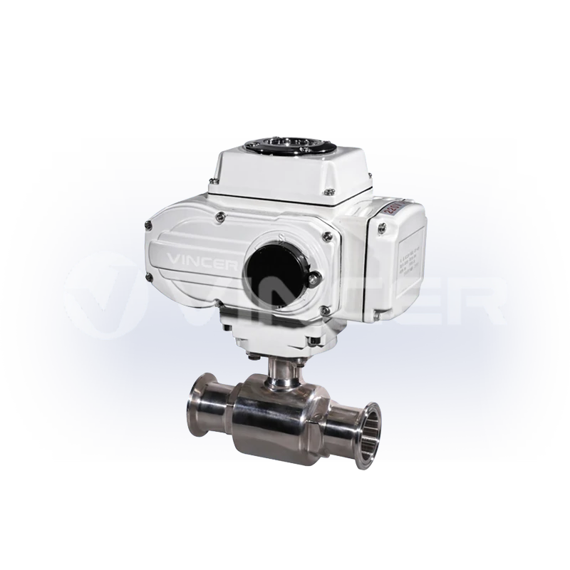 Electric Sanitary 2-Way Tri-Clamp Ball Valve - VINCER