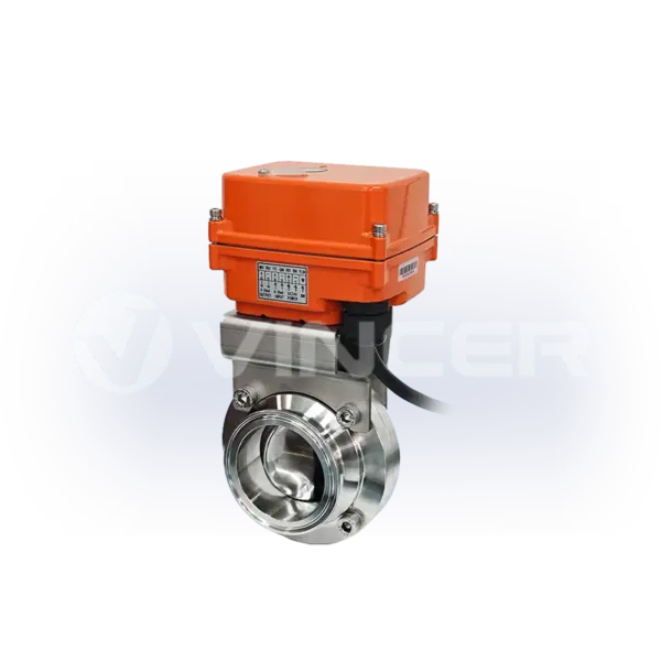 Miniature Electric Sanitary Clamp Butterfly Valve - VINCER