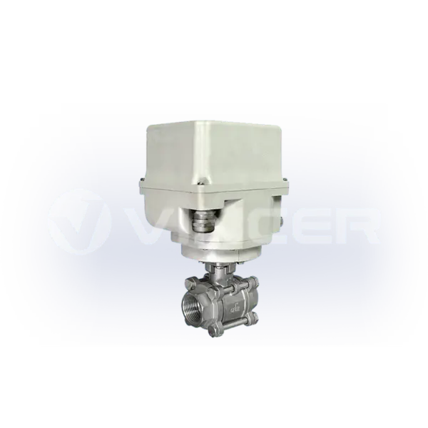 Miniature Electric Threaded 2-Way Ball Valves - VINCER