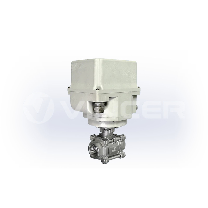 Miniature Electric Threaded 2-Way Ball Valves - VINCER