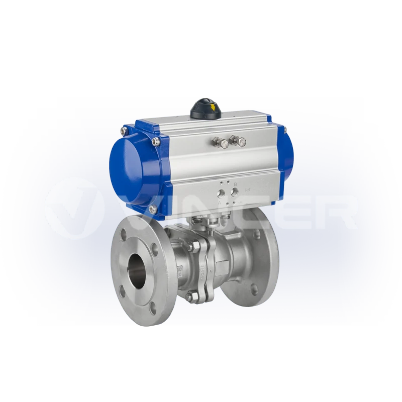 Pneumatic Flanged 2-Way Ball Valve - VINCER