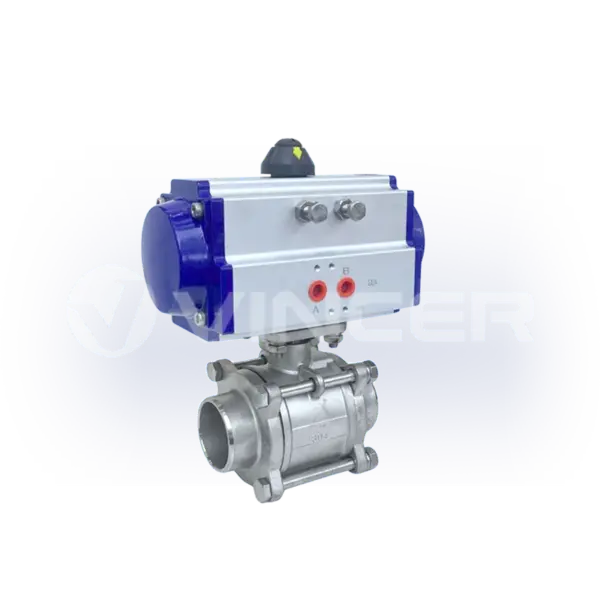 Pneumatic 3-Piece Butt Welded Ball Valve - VINCER