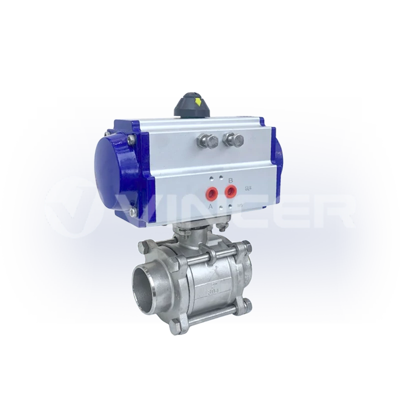 Pneumatic 3-Piece Butt Welded Ball Valve - VINCER