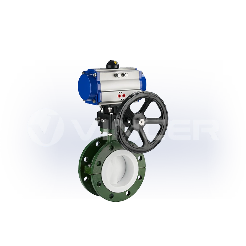 Pneumatic PTFE-Lined Flanged Butterfly Valve - VINCER