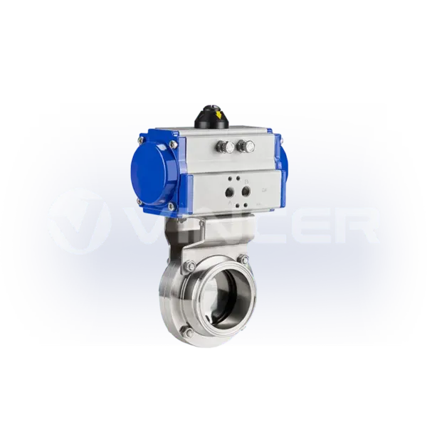 Pneumatic Sanitary Clamp Butterfly Valve - VINCER